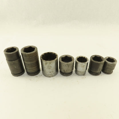 Armstrong Proto H-1254 07518 15/16"- 1-1/4" SAE Socket 3/4" Drive Misc. Lot/7