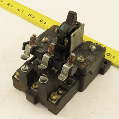 General Electric 81D126 3 Pole Vintage Manual Contactor Motor Starter