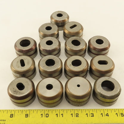 Wilson Tools Misc. Lot Round Oblong Die 1-7/8" Retainer Size Lot Of 15