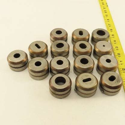 Wilson Tools Misc. Lot Round Oblong Die 1-7/8" Retainer Size Lot Of 15