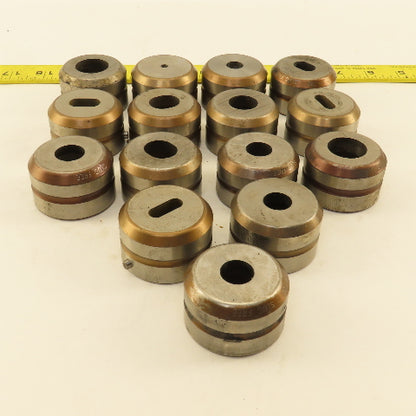Wilson Tools Misc. Lot Round Oblong Die 1-7/8" Retainer Size Lot Of 15