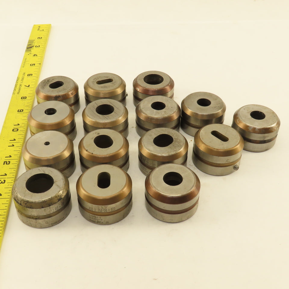 Wilson Tools Misc. Lot Round Oblong Die 1-7/8" Retainer Size Lot Of 15