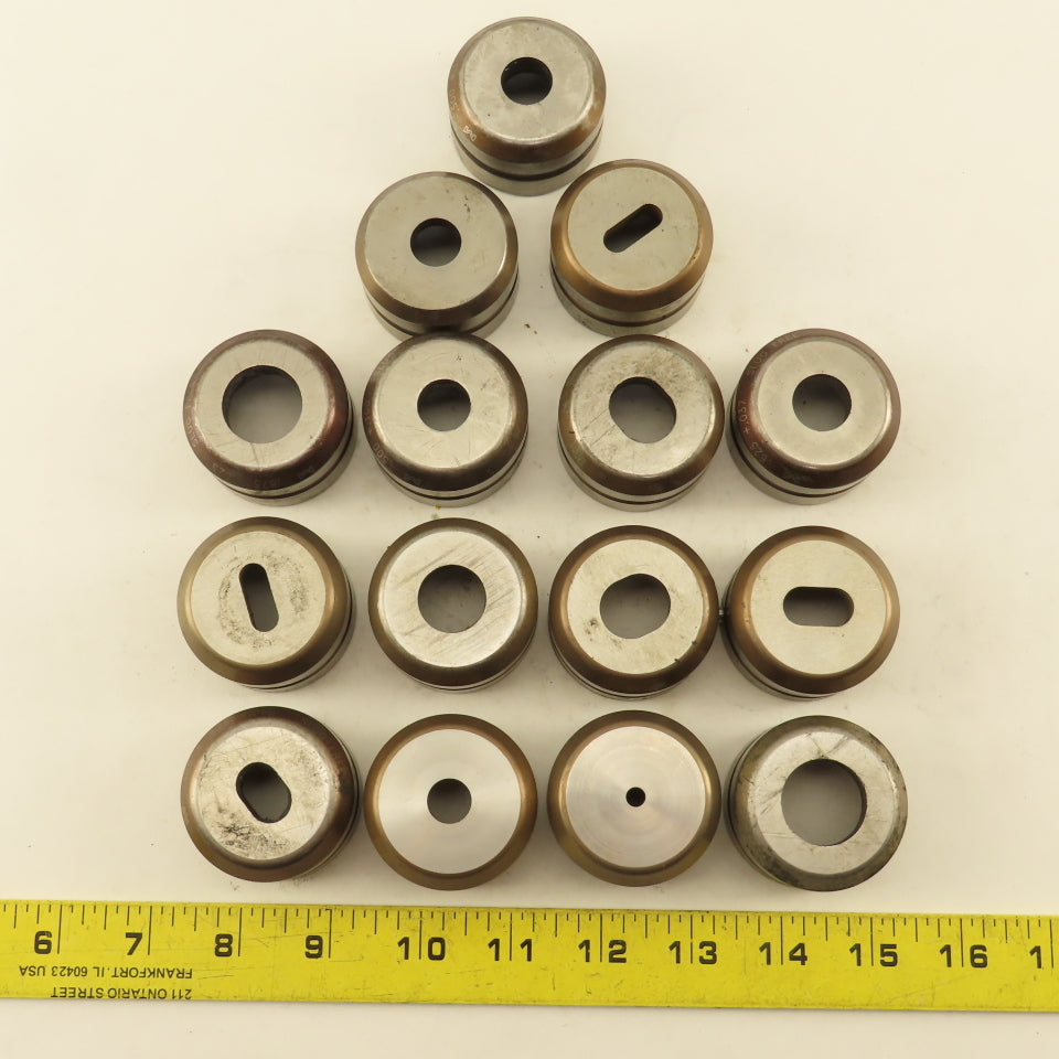Wilson Tools Misc. Lot Round Oblong Die 1-7/8" Retainer Size Lot Of 15