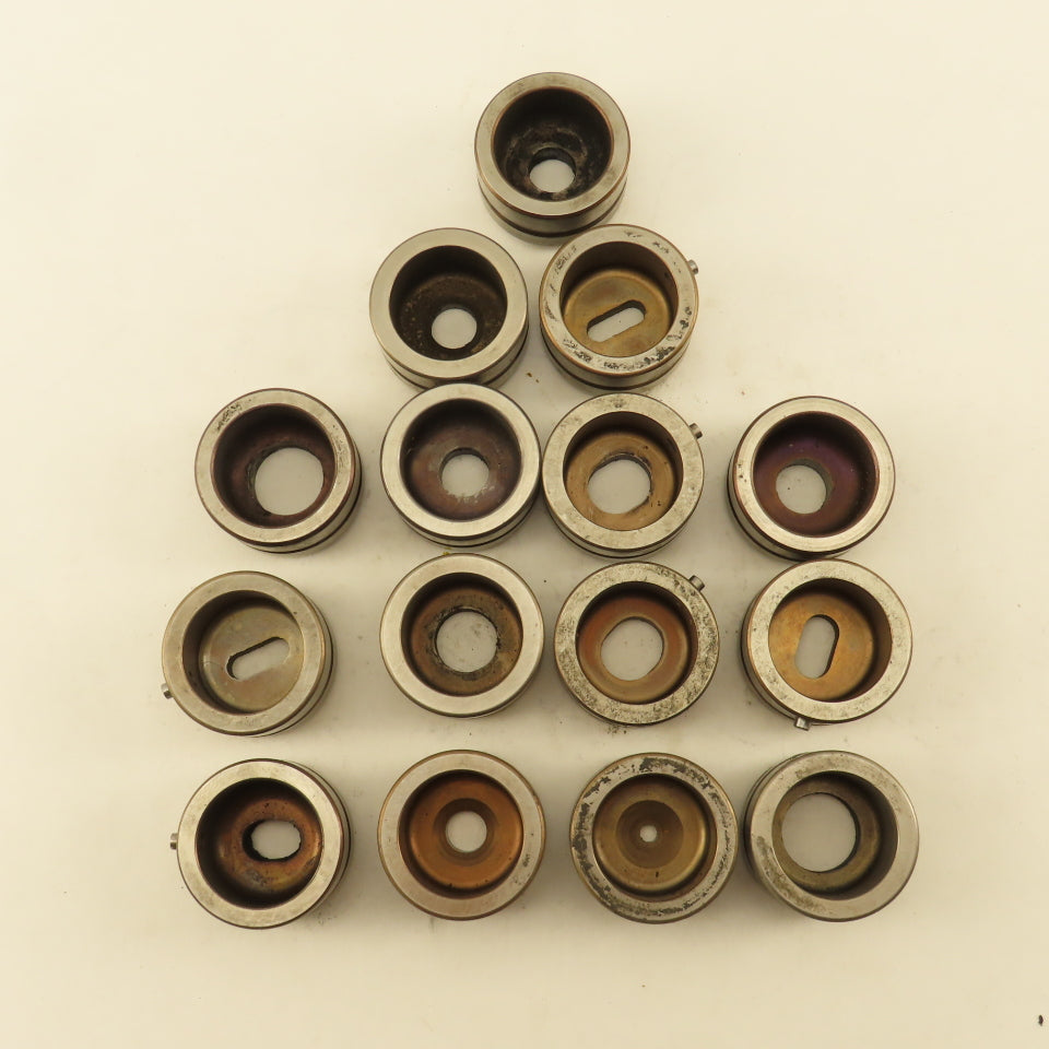 Wilson Tools Misc. Lot Round Oblong Die 1-7/8" Retainer Size Lot Of 15