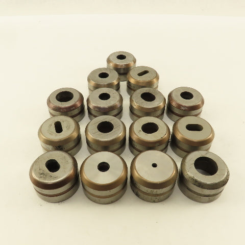 Wilson Tools Misc. Lot Round Oblong Die 1-7/8" Retainer Size Lot Of 15