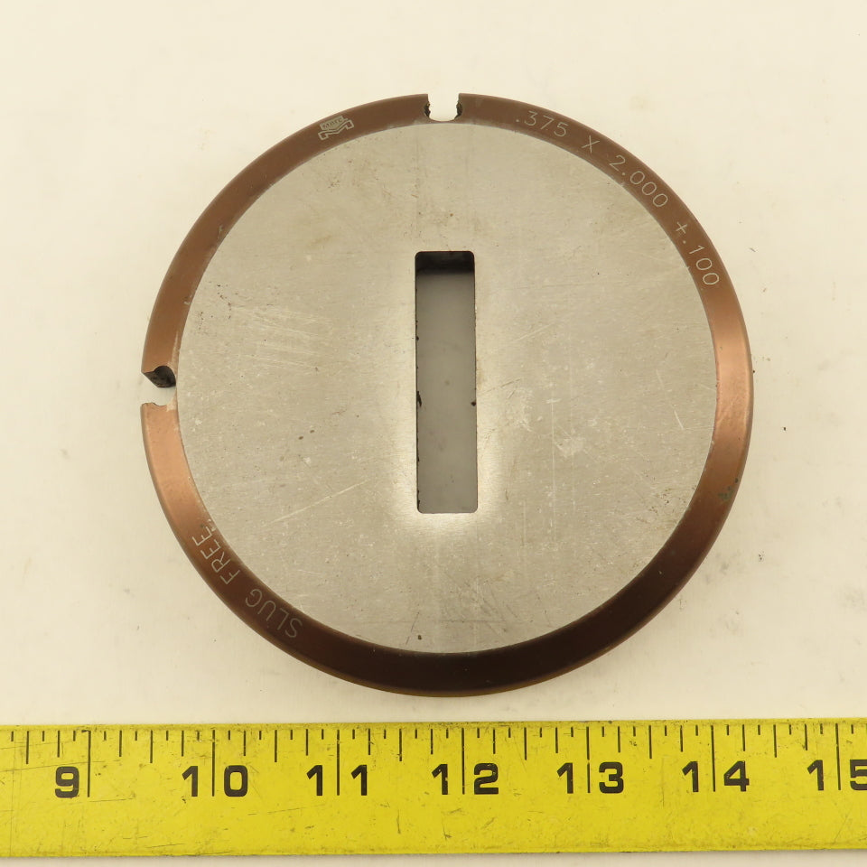 Mate .375 x 2.000 +.100 Rectangle Hole Die 4-15/16" OD