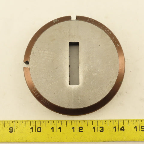 Mate .375 x 2.000 +.100 Rectangle Hole Die 4-15/16" OD