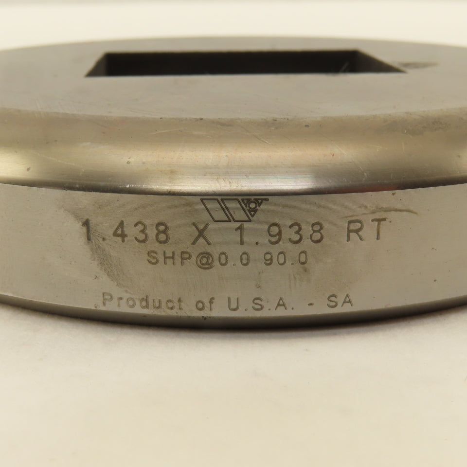 Wilson Tooling 1.438 x 1.938 Rectangle  Hole Die 4-15/16" OD