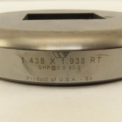Wilson Tooling 1.438 x 1.938 Rectangle  Hole Die 4-15/16" OD