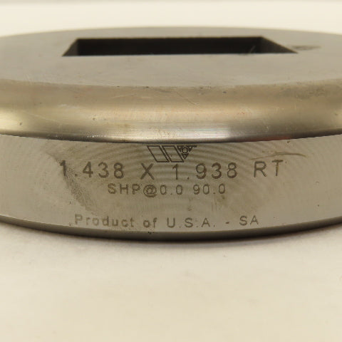 Wilson Tooling 1.438 x 1.938 Rectangle  Hole Die 4-15/16" OD