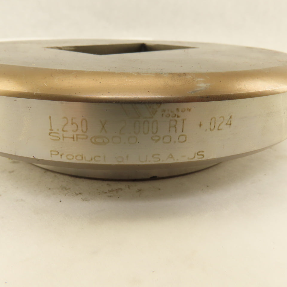 Wilson Tooling Slug Hugger 1.250 x 2.000 +.024 Rectangle Hole Die 4-15/16" OD