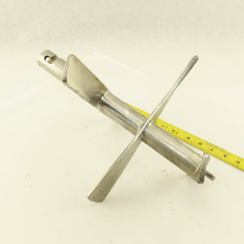 11" Diameter 3 Blade Stainless Steel Milk Tank Mixer 7/8" ID Shaft 14" OAL