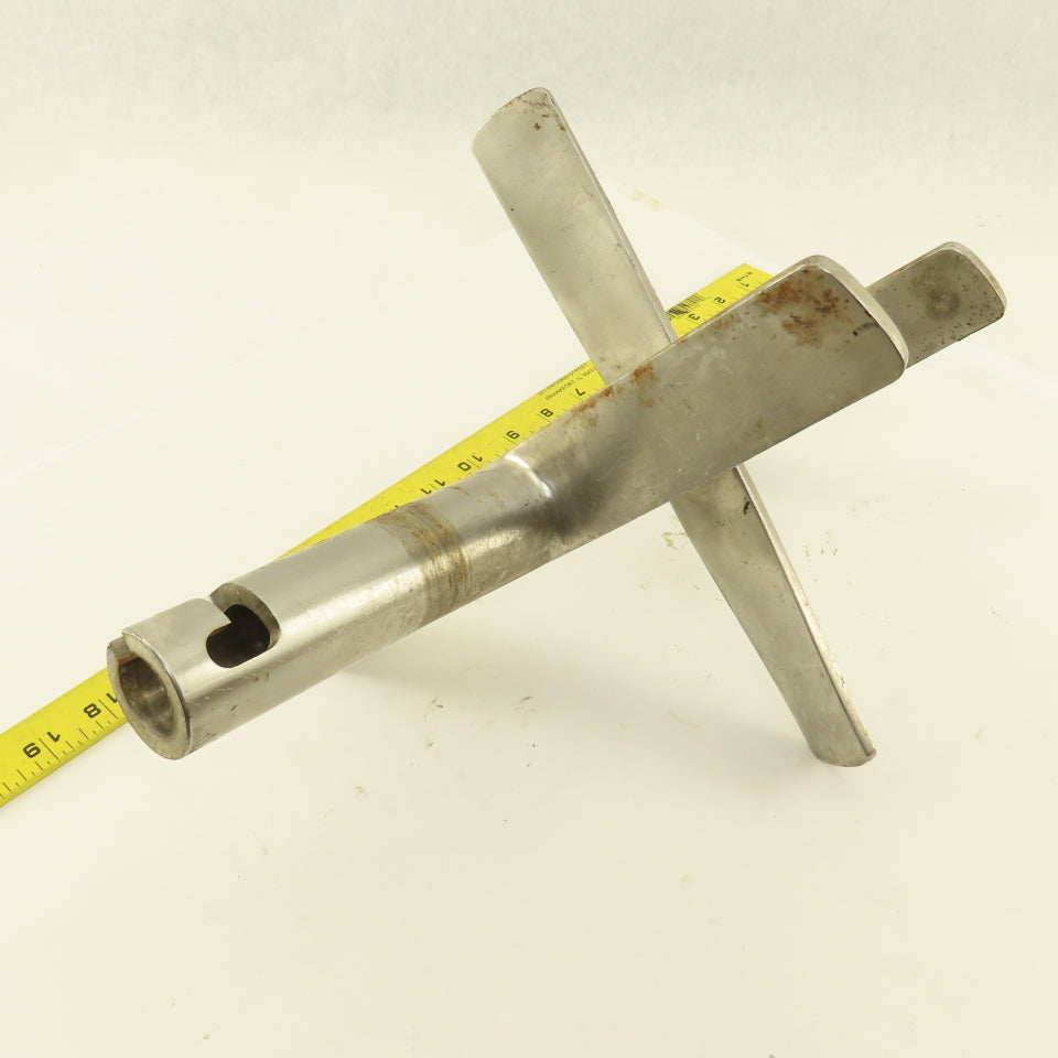 11" Diameter 3 Blade Stainless Steel Milk Tank Mixer 7/8" ID Shaft 14" OAL