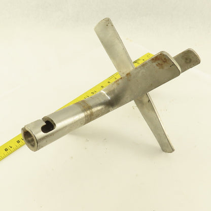 11" Diameter 3 Blade Stainless Steel Milk Tank Mixer 7/8" ID Shaft 14" OAL