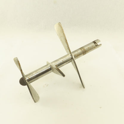 11" Diameter 3 Blade Stainless Steel Milk Tank Mixer 7/8" ID Shaft 14" OAL