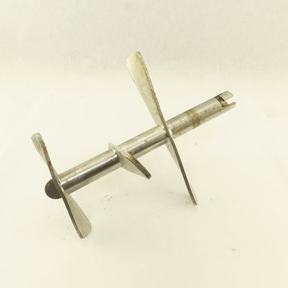 11" Diameter 3 Blade Stainless Steel Milk Tank Mixer 7/8" ID Shaft 14" OAL