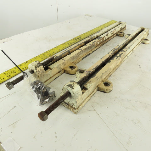 32" Adjustable Motor Belt Tension Take Up Slot Frames Lot Of 2
