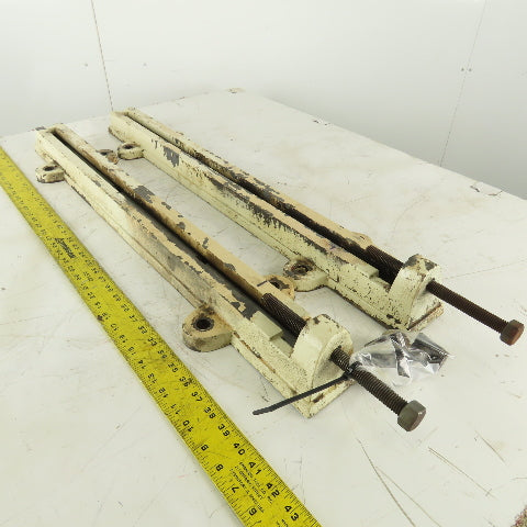 32" Adjustable Motor Belt Tension Take Up Slot Frames Lot Of 2