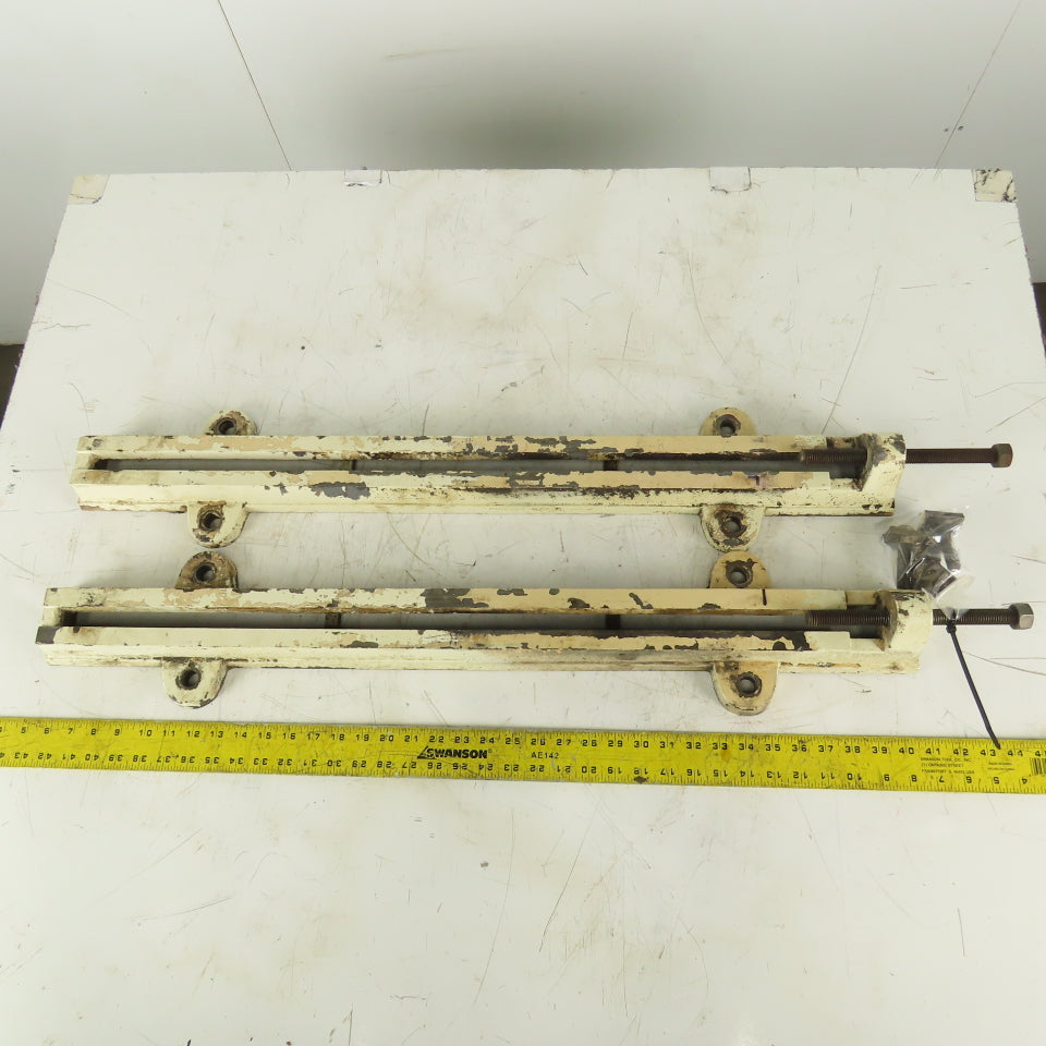 32" Adjustable Motor Belt Tension Take Up Slot Frames Lot Of 2