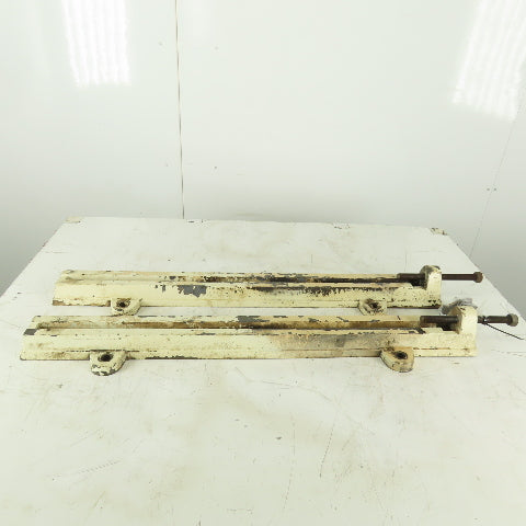 32" Adjustable Motor Belt Tension Take Up Slot Frames Lot Of 2