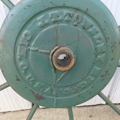 J.T Towsley 36" Antique Wood And Steel Spoked Band Saw Tires Lot Of 2