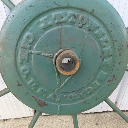 J.T Towsley 36" Antique Wood And Steel Spoked Band Saw Tires Lot Of 2