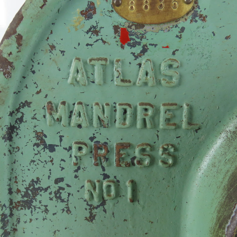 Atlas No. 1 Mandrel Bench Mount Arbor Press 7" Throat