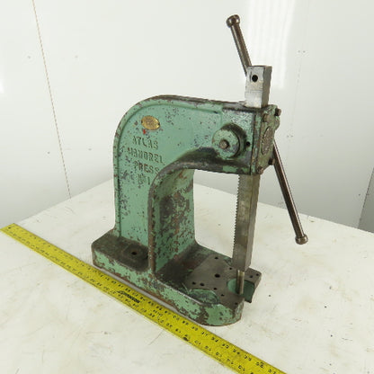 Atlas No. 1 Mandrel Bench Mount Arbor Press 7" Throat