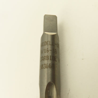 Widell 9/16-18 Plug RH H3 Bright Solid Carbide 4-Flute Straight Machine Tap