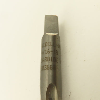 Widell 9/16-18 Plug RH H3 Bright Solid Carbide 4-Flute Straight Machine Tap