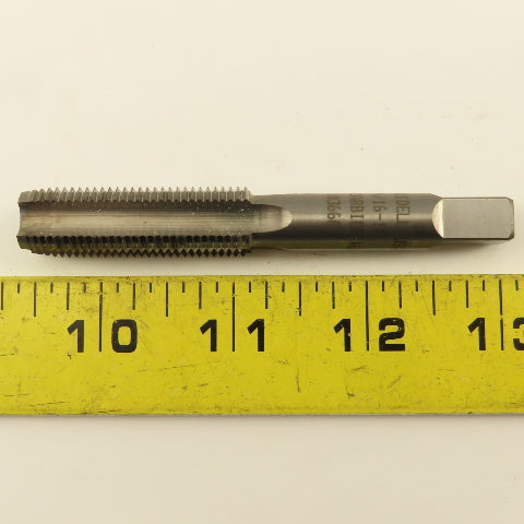 Widell 9/16-18 Plug RH H3 Bright Solid Carbide 4-Flute Straight Machine Tap