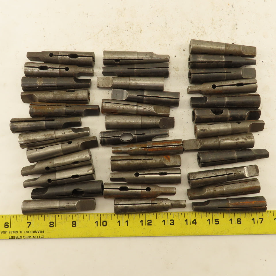 Misc. Lot Bulk Used Morse #2 Split Tapper Adapters 7Lbs. Lot of 36