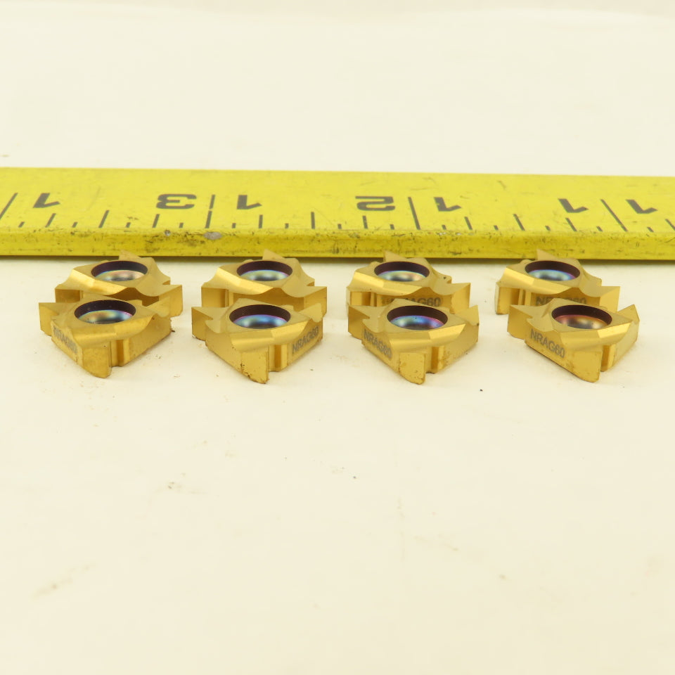 Zenit Z16NR AG60 Z6P Indexing Inserts TiN Coated Lot Of 8