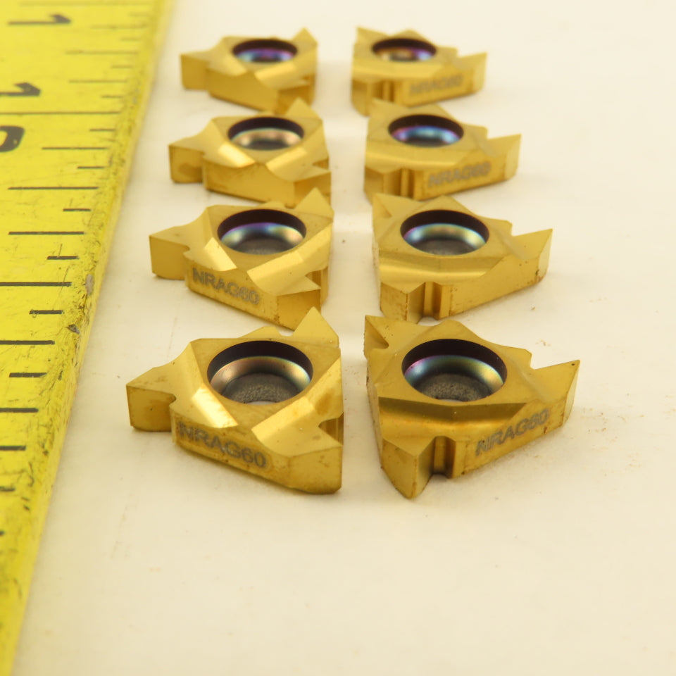 Zenit Z16NR AG60 Z6P Indexing Inserts TiN Coated Lot Of 8