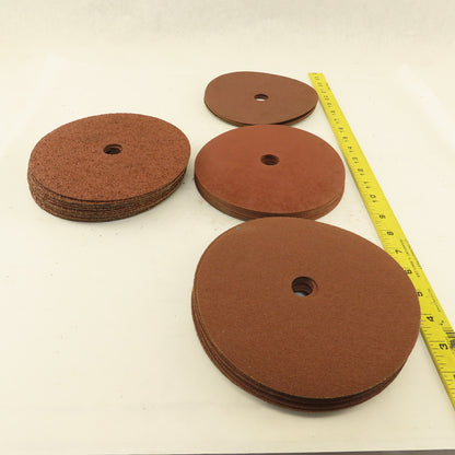 3M 7"x 7/8"  Type C Abrasive Sanding Disc 24, 60, 100 Grade Mixed Lot Of 28