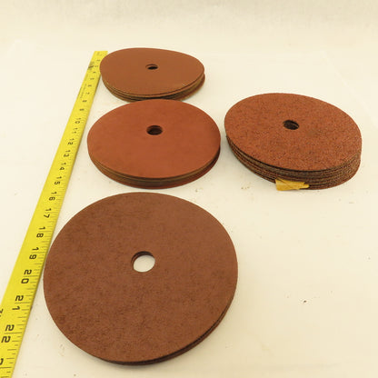 3M 7"x 7/8"  Type C Abrasive Sanding Disc 24, 60, 100 Grade Mixed Lot Of 28