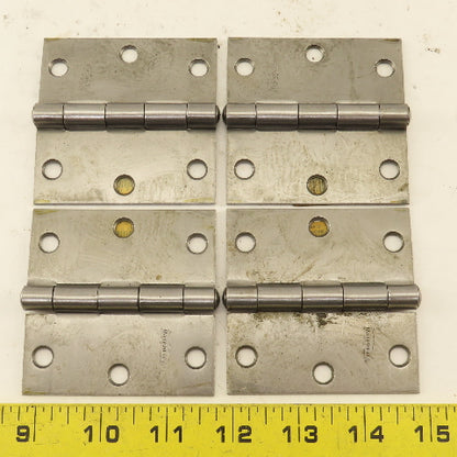 National N140-467 3" Steel Utility Butt Hinge Lot Of 4
