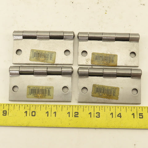National N140-467 3" Steel Utility Butt Hinge Lot Of 4