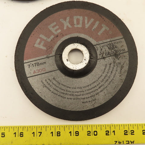 Flexovit A30Q 7" x 1/4" x 7/8" Abrasive Grinding Wheel 8600RPM Lot Of 4