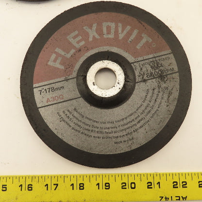 Flexovit A30Q 7" x 1/4" x 7/8" Abrasive Grinding Wheel 8600RPM Lot Of 4