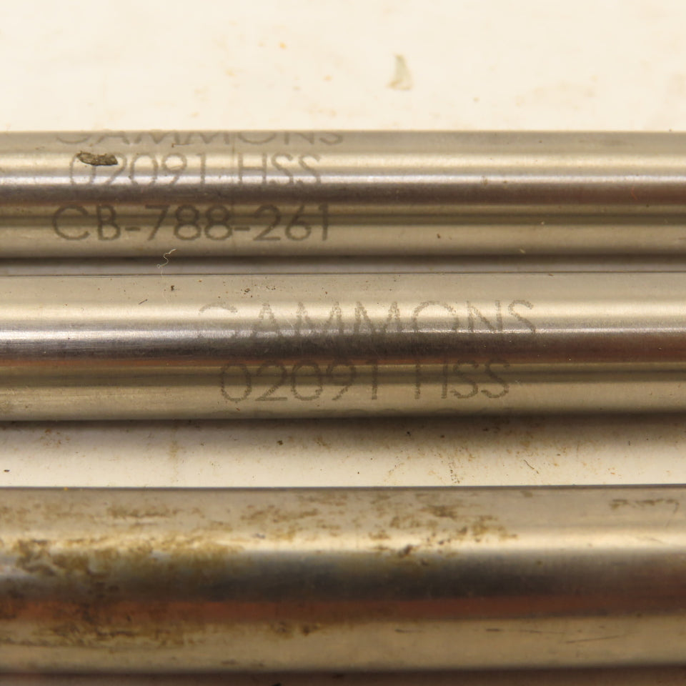 Gammons 02091 0.625" HSS Spiral 4 Flute Reamer 3/4" LOC 8-3/4" OAL Lot of 3