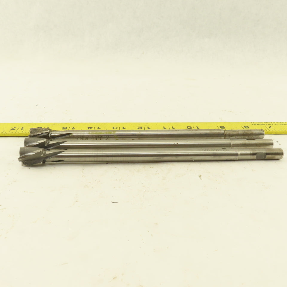 Gammons 02091 0.625" HSS Spiral 4 Flute Reamer 3/4" LOC 8-3/4" OAL Lot of 3