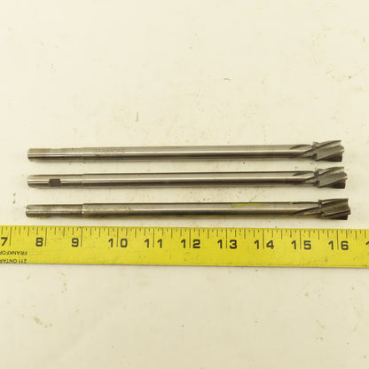 Gammons 02091 0.625" HSS Spiral 4 Flute Reamer 3/4" LOC 8-3/4" OAL Lot of 3
