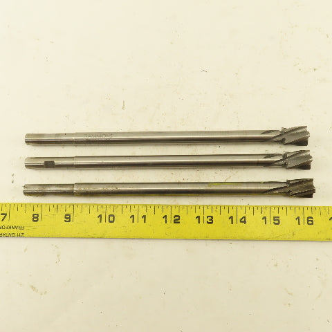 Gammons 02091 0.625" HSS Spiral 4 Flute Reamer 3/4" LOC 8-3/4" OAL Lot of 3