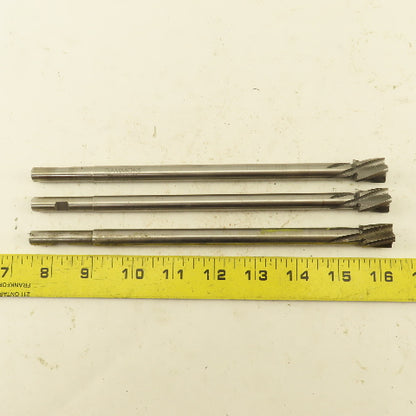 Gammons 02091 0.625" HSS Spiral 4 Flute Reamer 3/4" LOC 8-3/4" OAL Lot of 3