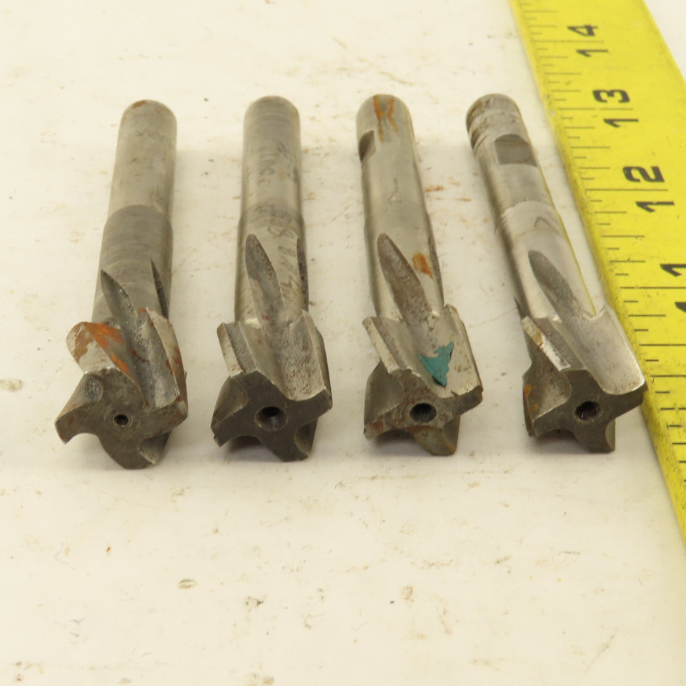 0.625" HSS Spiral 4 Flute Reamer 1/2" LOC 3" OAL 3/8" Straight Shank Lot of 4