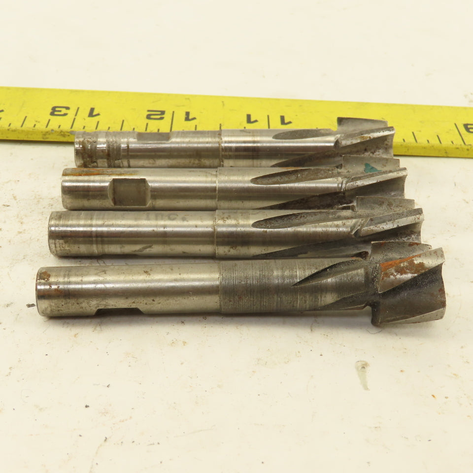 0.625" HSS Spiral 4 Flute Reamer 1/2" LOC 3" OAL 3/8" Straight Shank Lot of 4