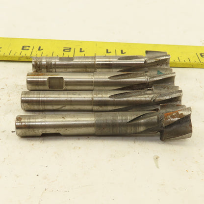 0.625" HSS Spiral 4 Flute Reamer 1/2" LOC 3" OAL 3/8" Straight Shank Lot of 4