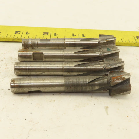 0.625" HSS Spiral 4 Flute Reamer 1/2" LOC 3" OAL 3/8" Straight Shank Lot of 4