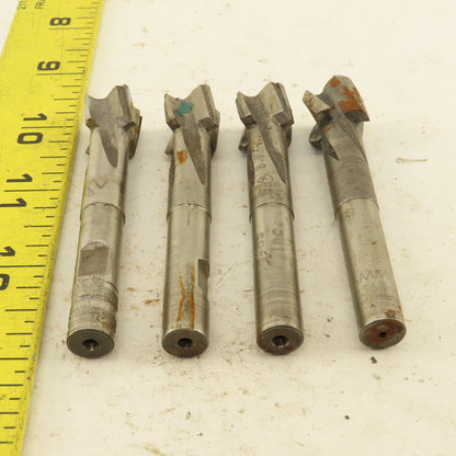 0.625" HSS Spiral 4 Flute Reamer 1/2" LOC 3" OAL 3/8" Straight Shank Lot of 4